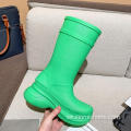 Lady Rubber Knee Boots Platform Rain Boots